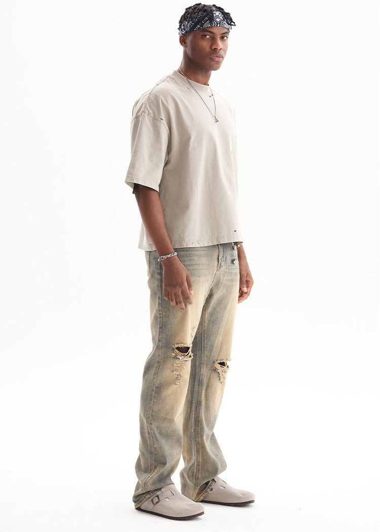 Oversized T-Shirt mit Löchern