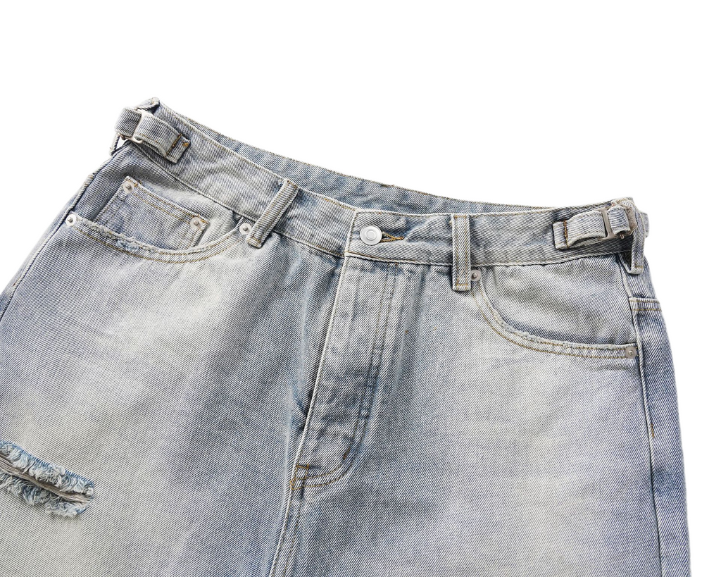 Zerissene Denim kurze Hose