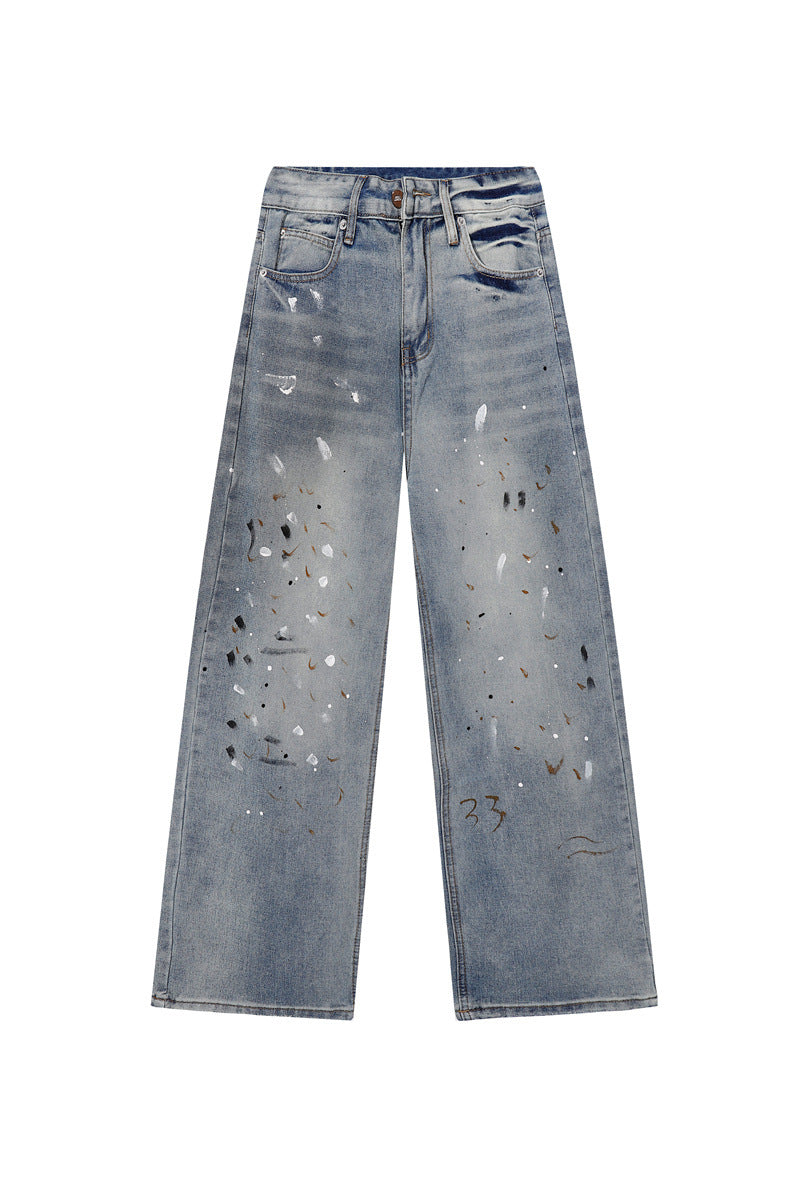 befleckte Denim