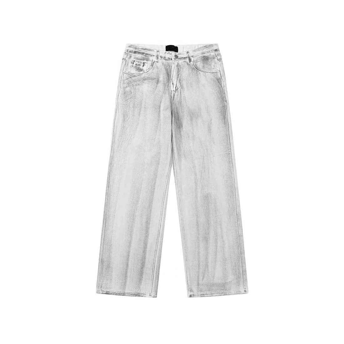 Verwaschene weiße Jeans