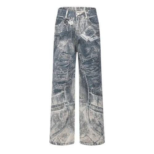 Allover Print Denim