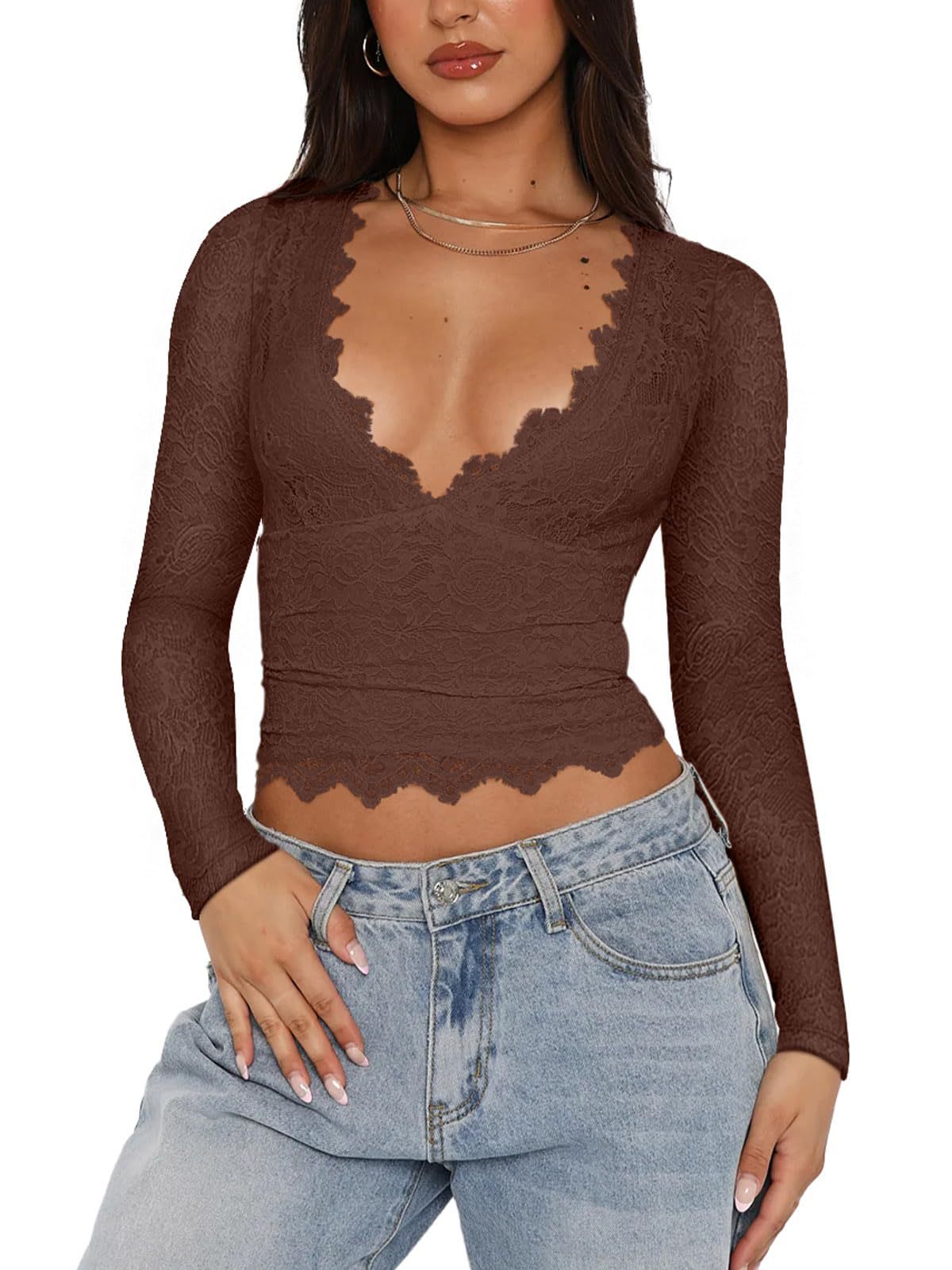 Spitzenspleißdesign Top