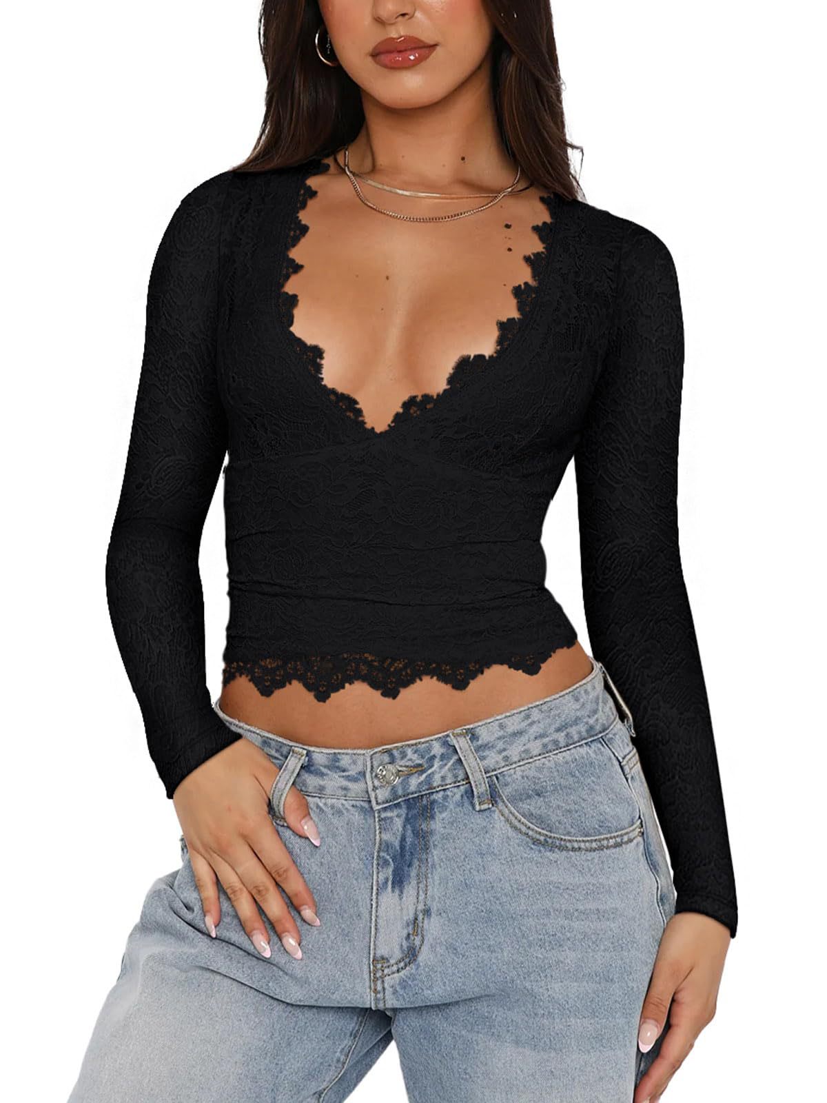 Spitzenspleißdesign Top