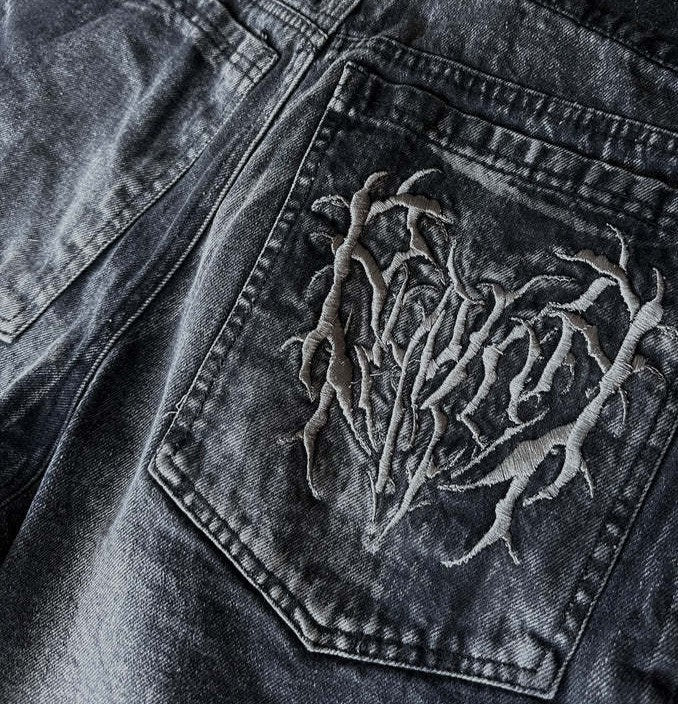 Spider design kurze Hose