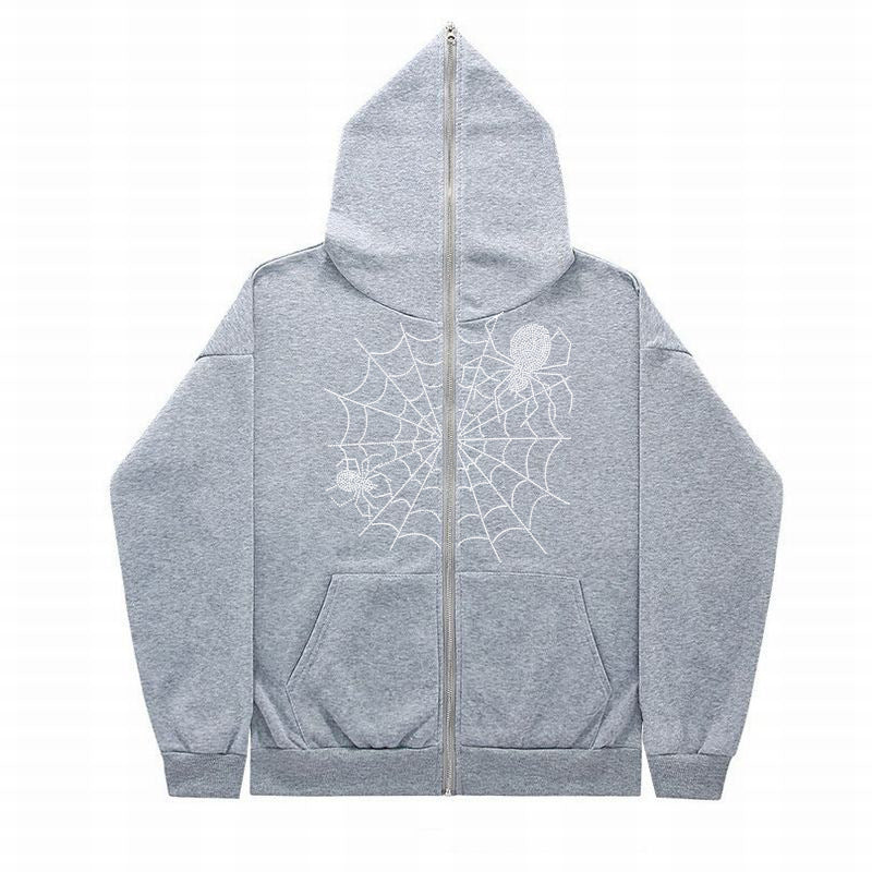 Spinnen Print Zipper