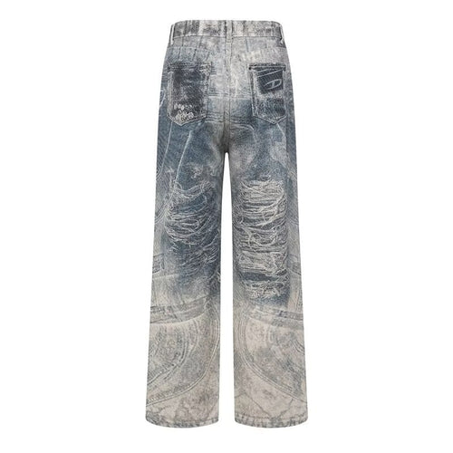 Allover Print Denim