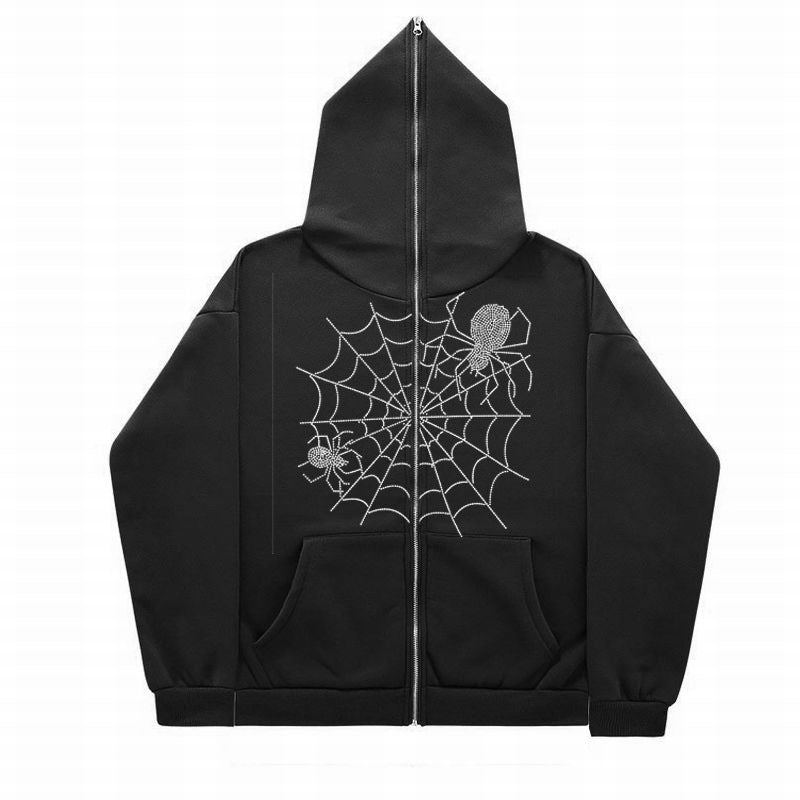 Spinnen Print Zipper