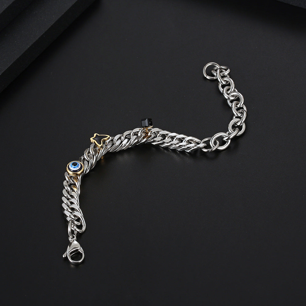 Dekoriertes Titanstahl Armband